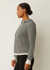 Monrow Cotton Cashmere Stripe Lounge Hoodie