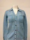 MinnieRose Cotton Cashmere Plaited Mesh Button Down Shirt