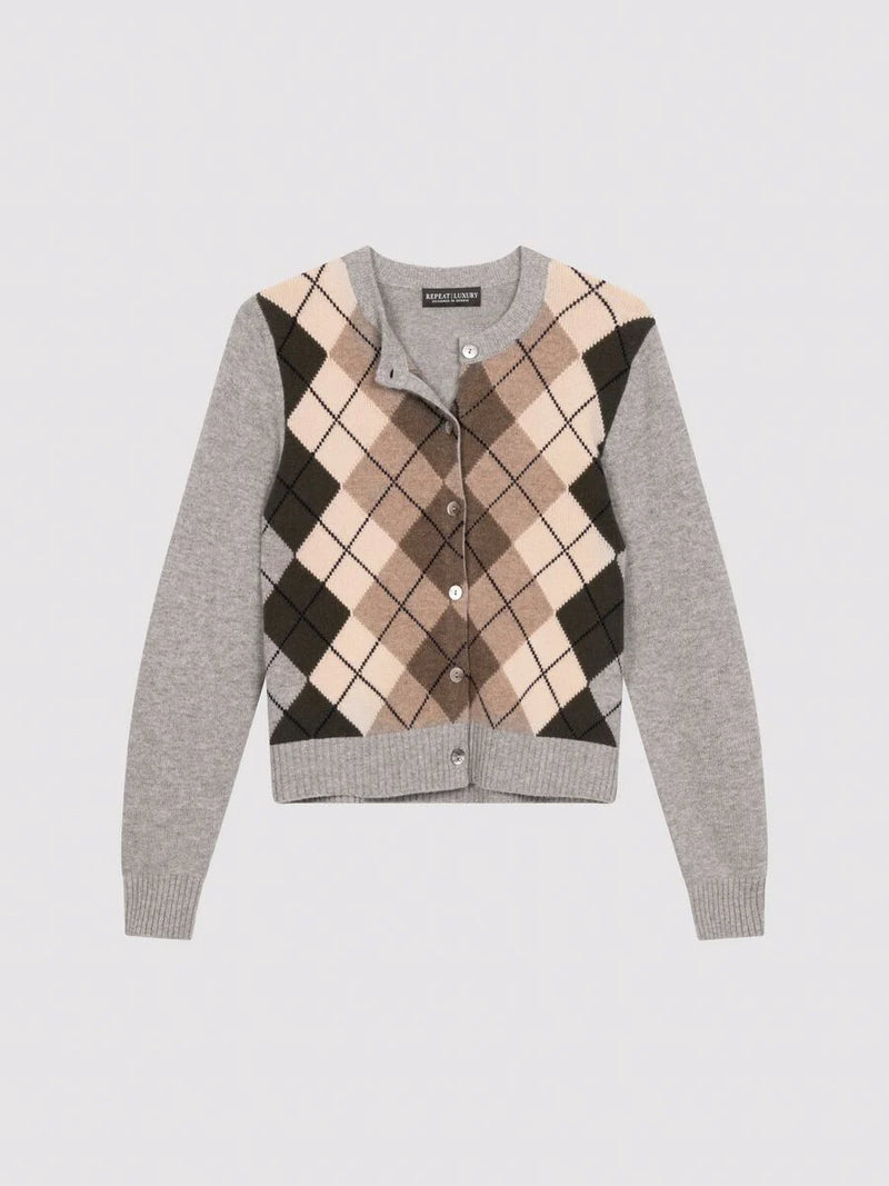 REPEAT Argyle Cardigan