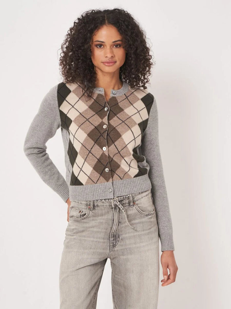 REPEAT Argyle Cardigan