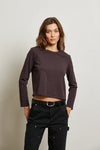 PerfectWhiteTee Bruce Ringspun Cotton Long Sleeve Crew