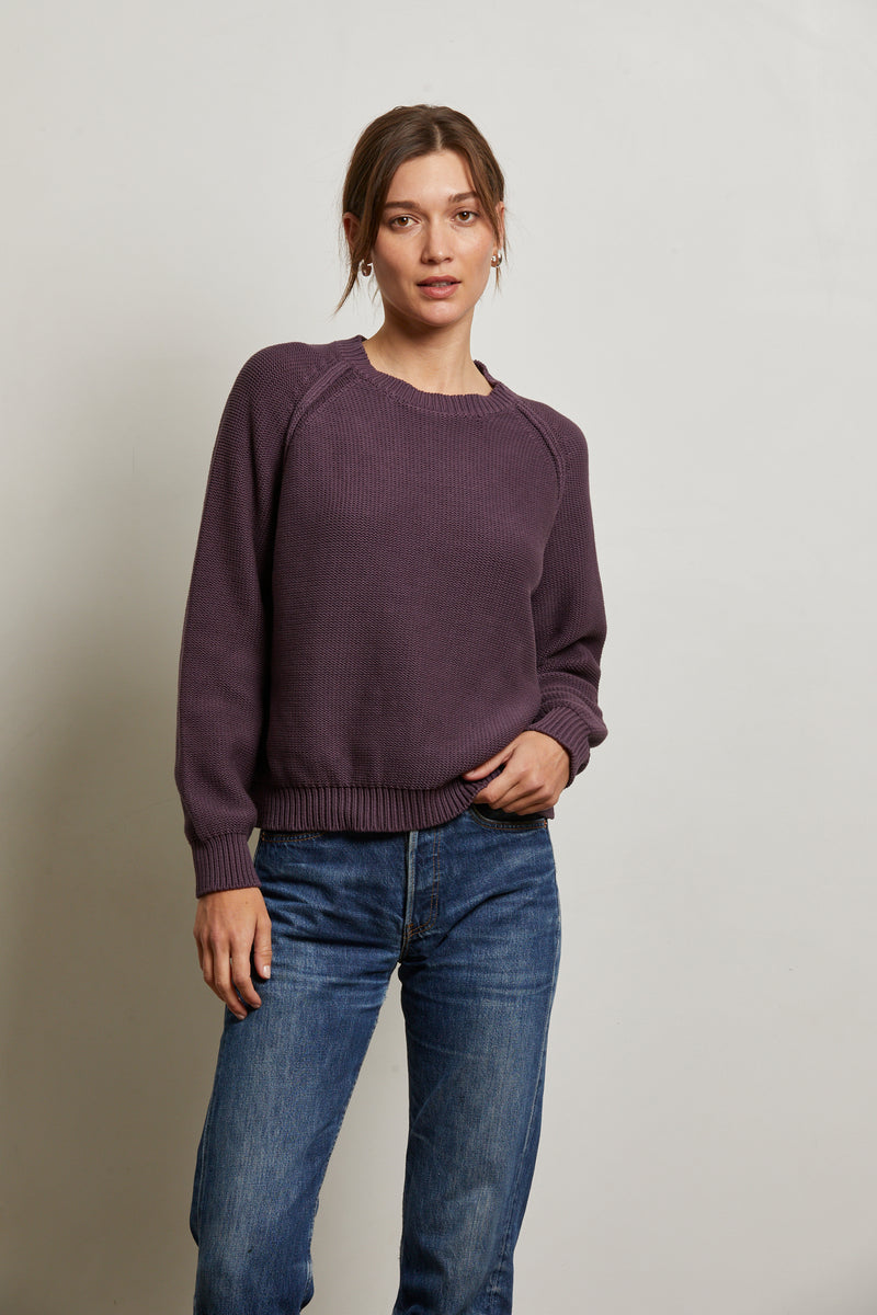 PerfectWhiteTee Evie Cotton Raglan Sweater