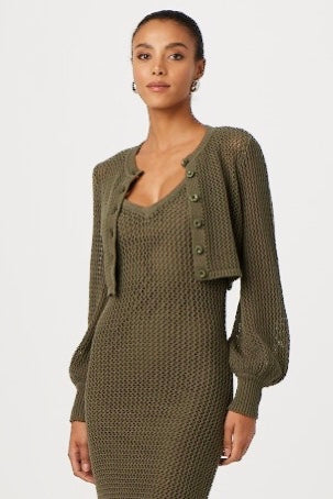 Toccin Tori Blouson Sleeve Cardigan