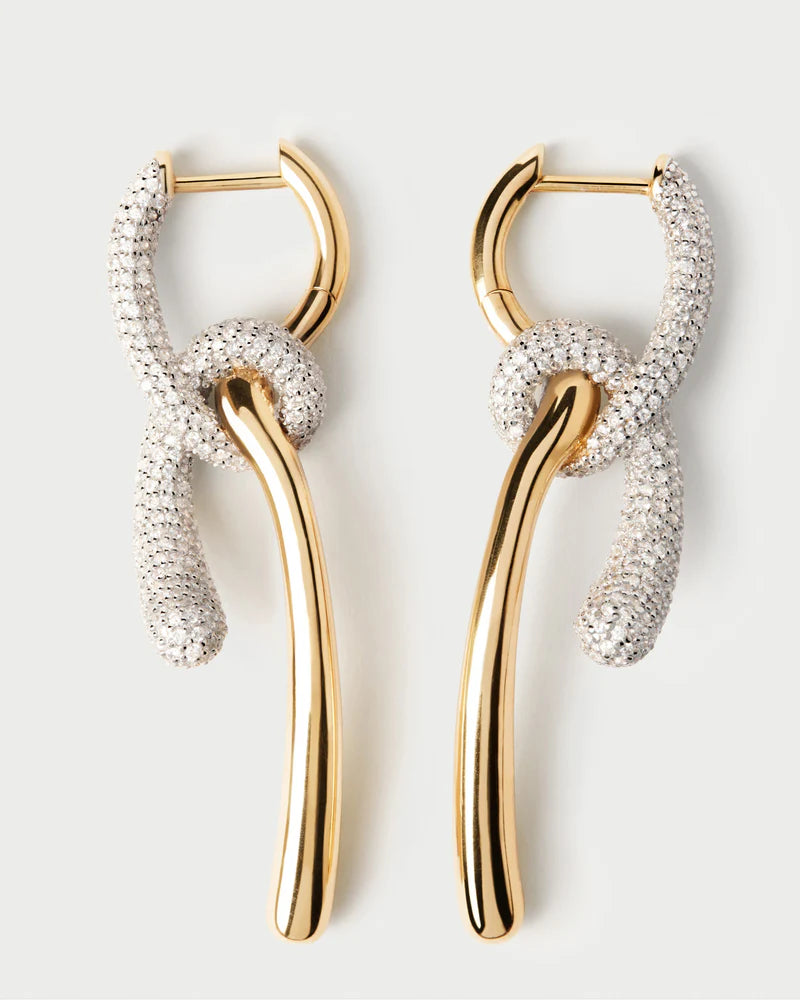PDPAOLA Pave Twist Hoops