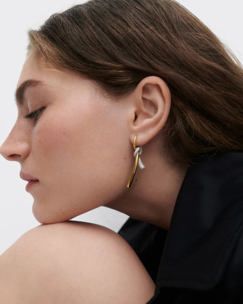 PDPAOLA Pave Twist Hoops