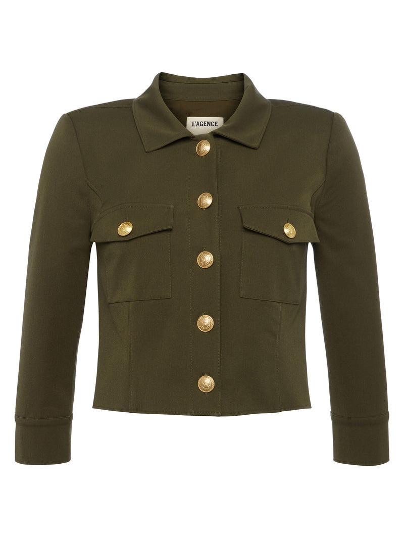 L'AGENCE Kumi Cropped Fitted Jacket