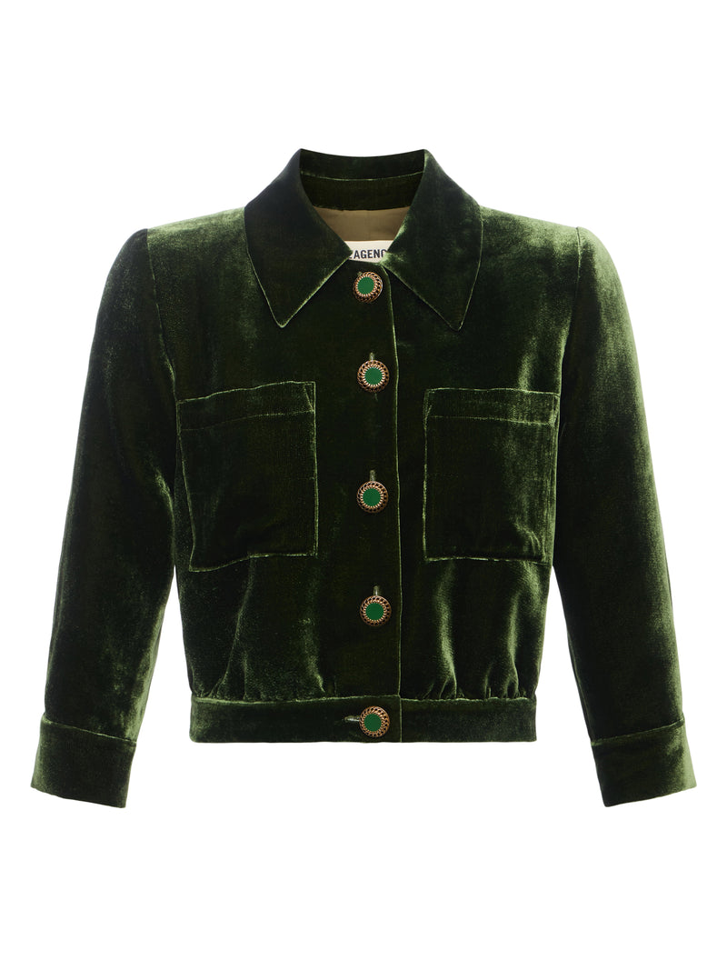 L'AGENCE Jia Crop 3/4 Sleeve Jacket
