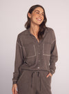 Bella Dahl Whip Stitched Pocket Button Sweater