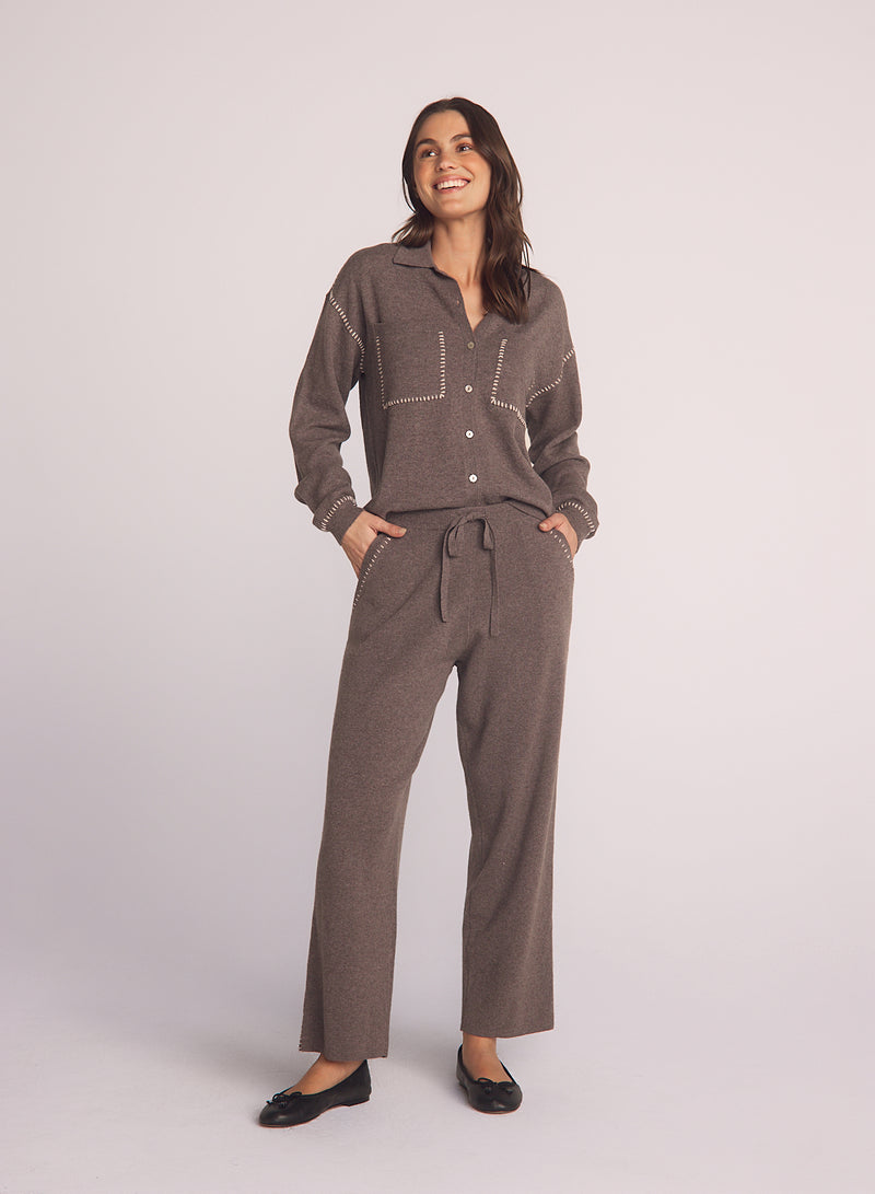 Bella Dahl Whip Stitch Straight Leg Pant