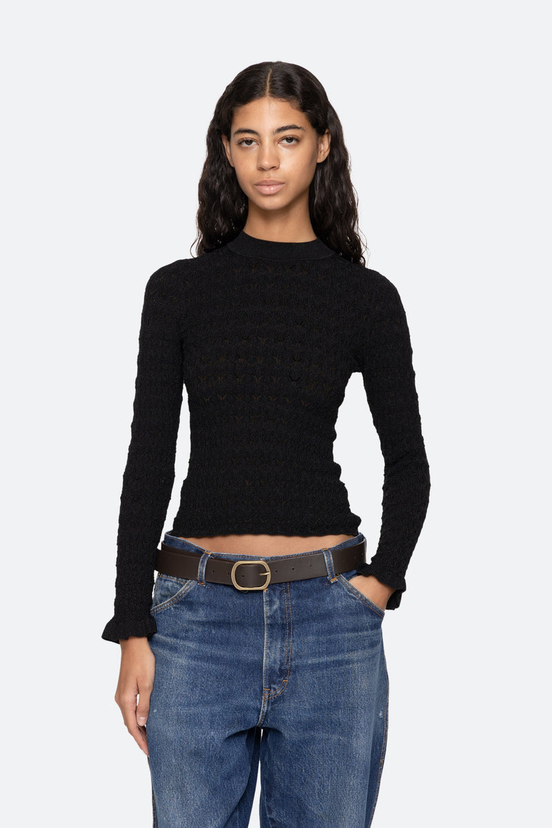 SEA Ruby Knit Long Sleeve Top