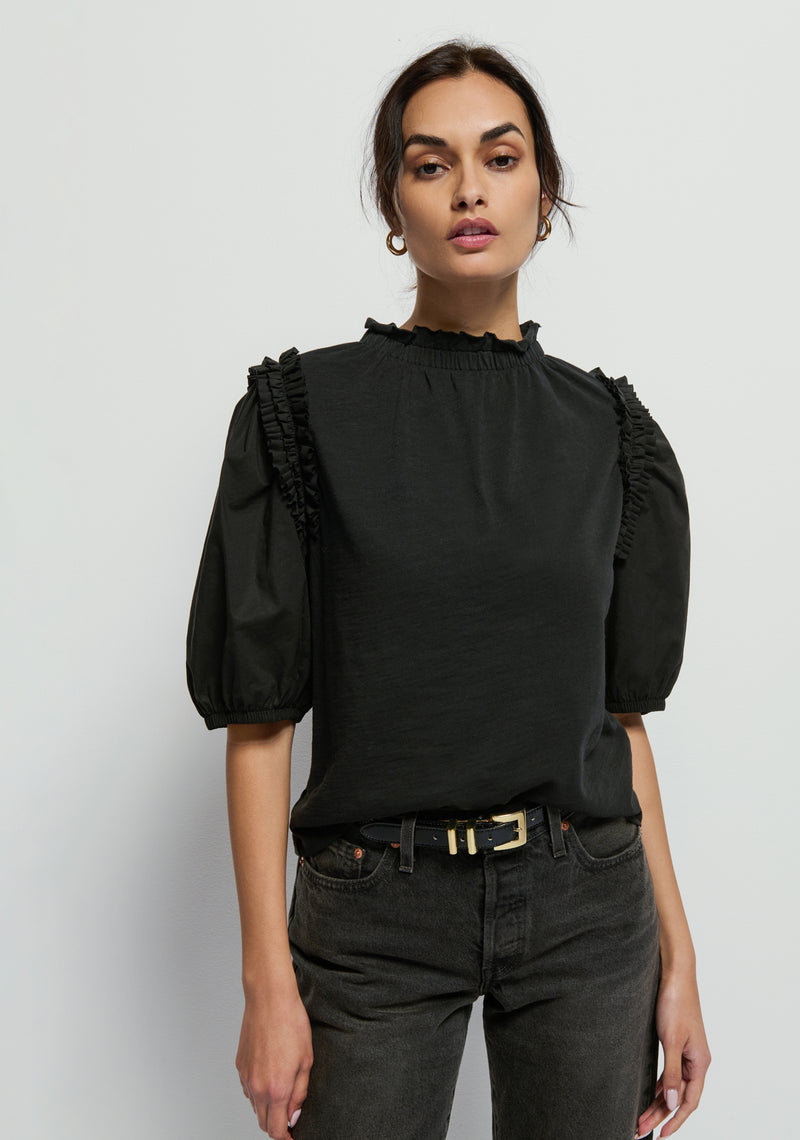 Nation Roya Ruched Neck Top