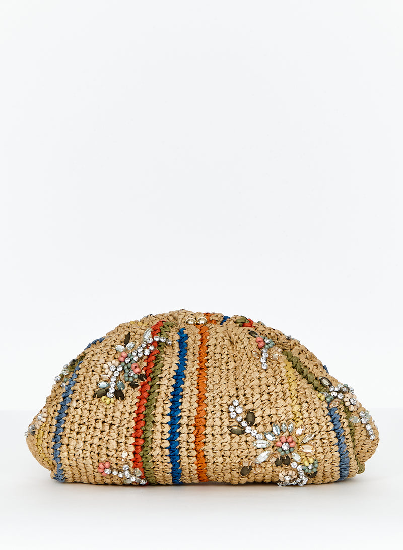 Mabe Alora Raffia Clutch