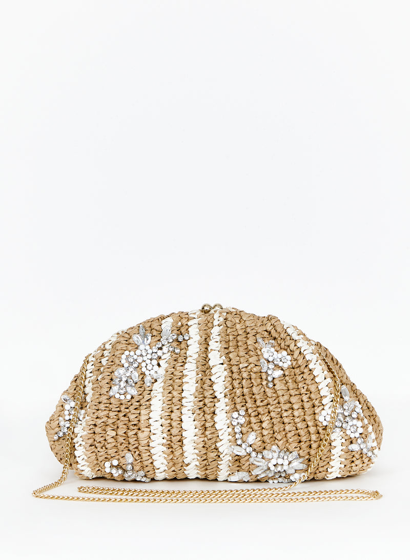 Mabe Alora Raffia Clutch