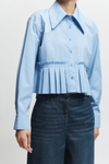 Saint Art Mila Ruched Poplin Blouse