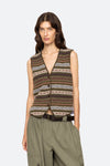 SEA Ciara Fair Isle Knit Combo Vest