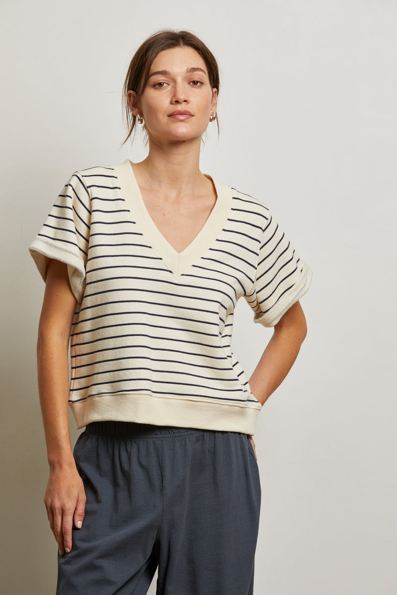 PerfectWhiteTee Briggs Stripe Sweatshirt