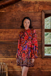 Farm Rio Long Sleeve Mini Dress
