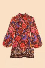 Farm Rio Long Sleeve Mini Dress