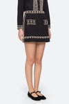 Sea Mille Embroidery Mini Skirt