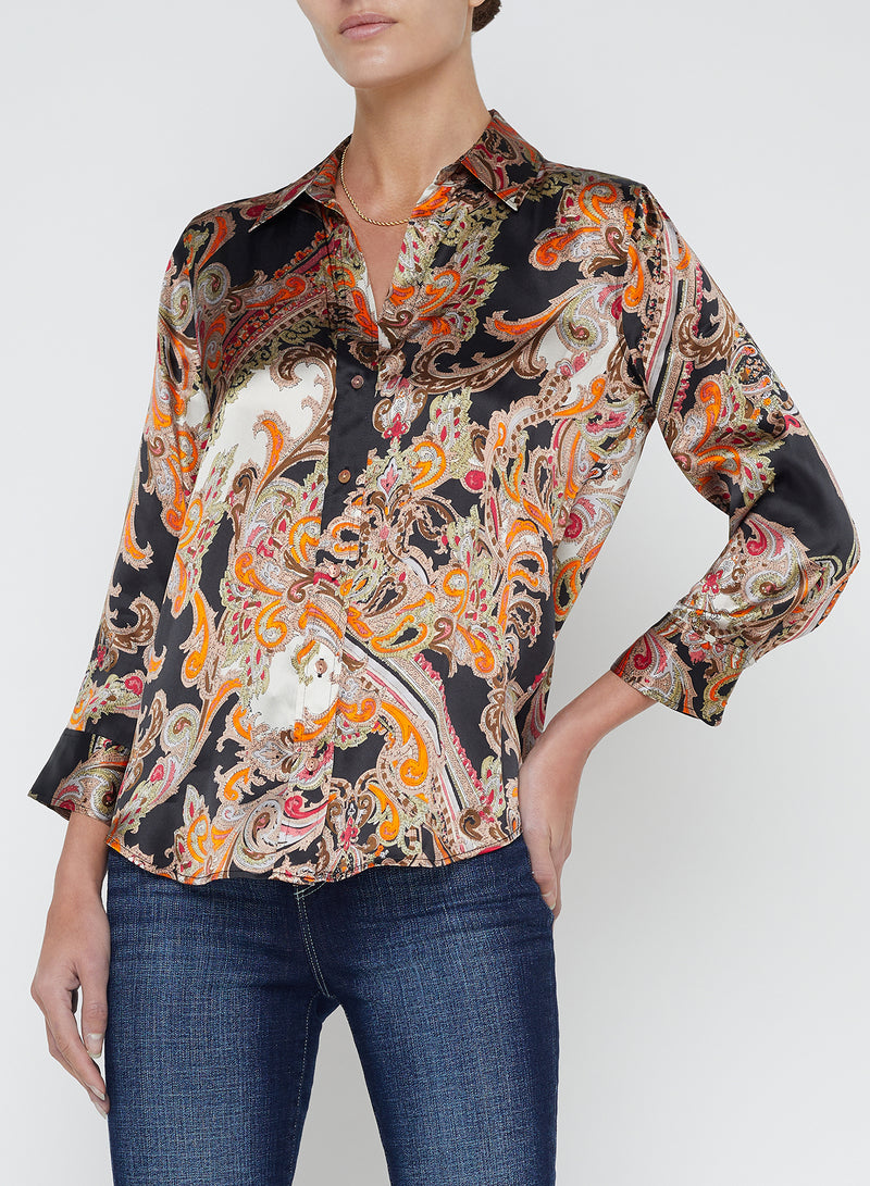 L'AGENCE Dani 3/4 Sleeve Blouse