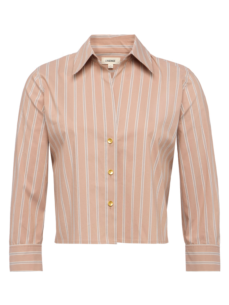 L'AGENCE Fawn Scarf Back 3/4 Sleeve Blouse