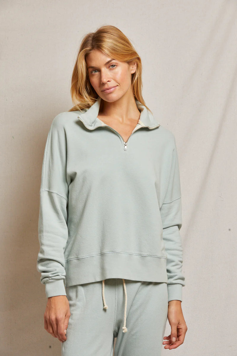 PerfectWhiteTee Maren French Terry Half Zip