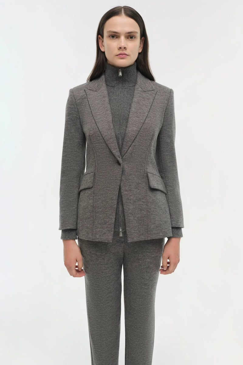 SIMKHAI Auden Knit Combo Blazer