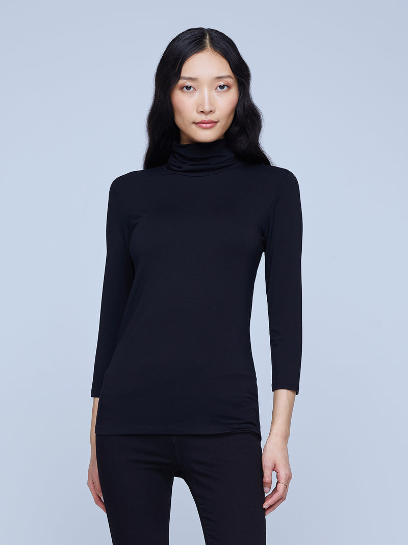 L'AGENCE Aja Turtle Neck 3/4 Sleeve