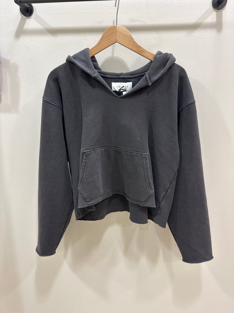 Les Tien Rachel Raw Crop Hoodie