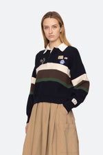 SEA Arther Varsity Knit Rugby Shirt