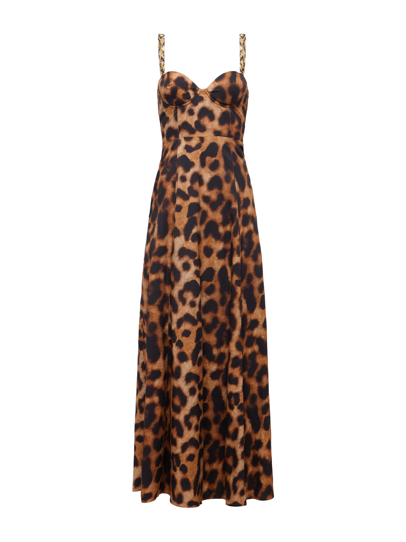 L'AGENCE Sutton Beaded Strap Maxi Dress