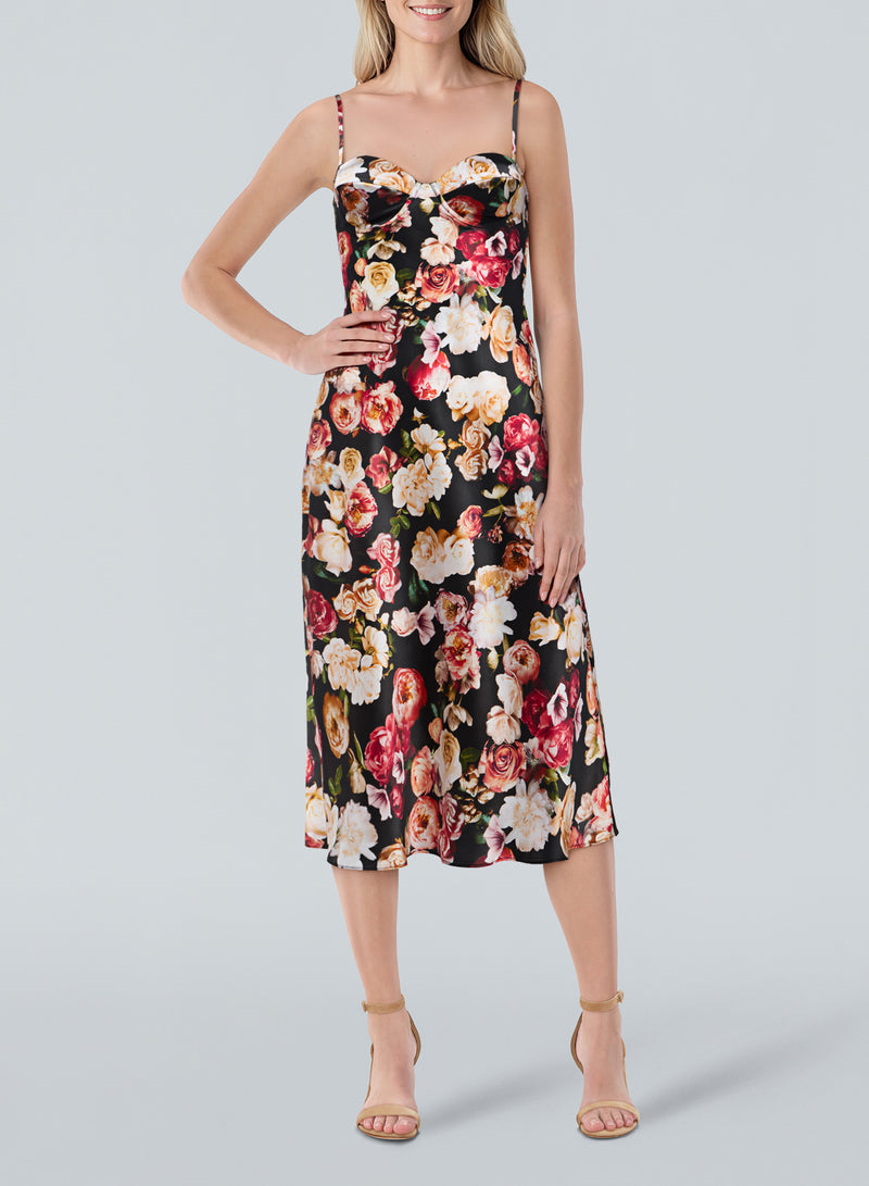 L'AGENCE Solay Bias Cut Slip Dress