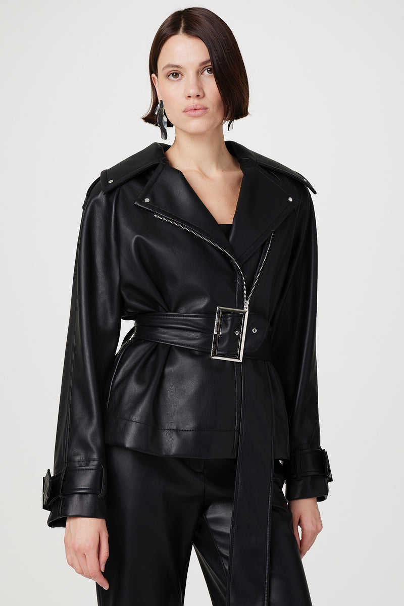 Toccin Brando Belted Biker Jacket