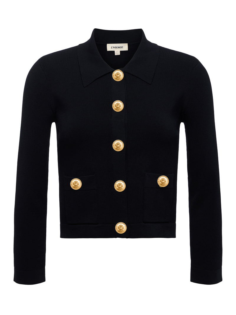 L'AGENCE Osiris Collared Cardigan