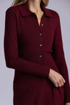MinnieRose Viscose Blend Long Sleeve Shirt with Ribbed Details