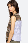 SEA Ciara Fair Isle Knit Combo Vest