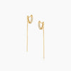 THATCH Lila Pave Threader Earrings