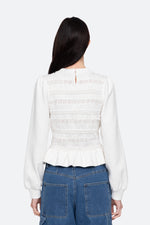 Sea Rita Jersey Long Sleeve Smocked Top