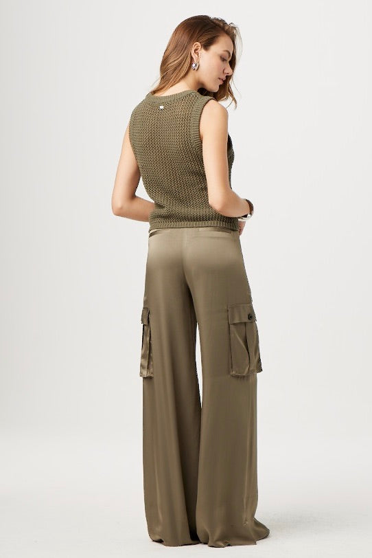 Toccin Maia Silky Satin Cargo Pant
