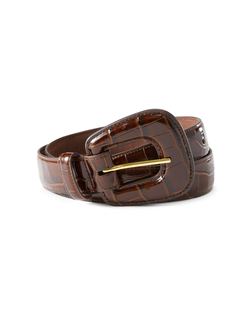 Veronica Beard Croc Embossed Elsy Belt
