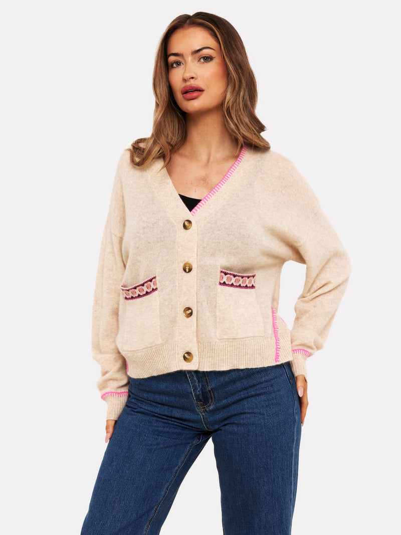 Brodie Mila Geo Trim Cardi