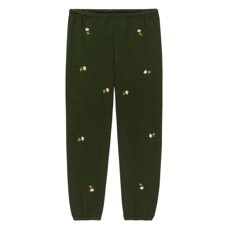 The Great The Stadium Sweats w/ Embroidered Roses