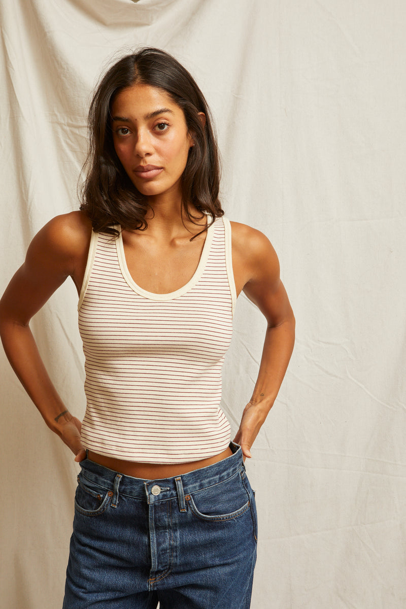 PerfectWhiteTee Blondie Structured Rib Tank