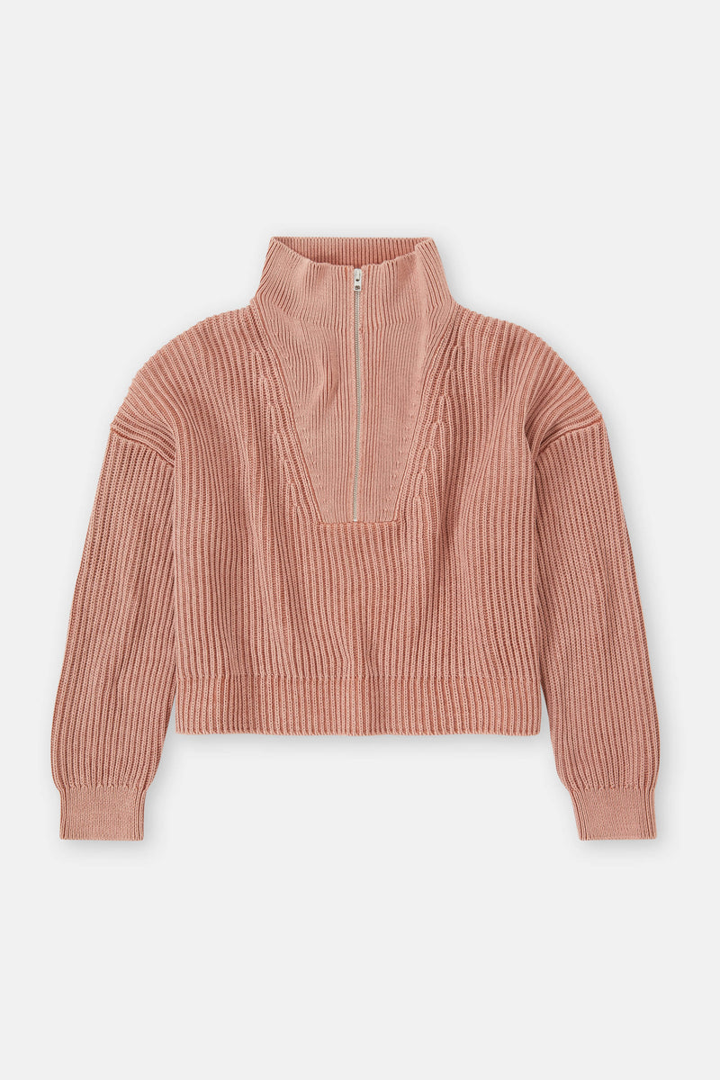 Closed Cropped Troyer Sweater