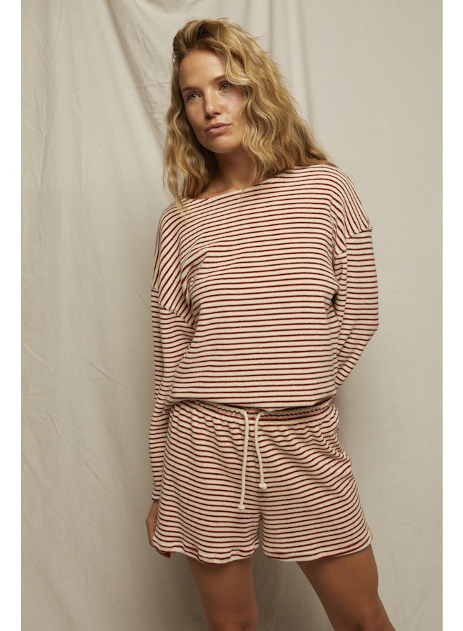PerfectWhiteTee Jace Loop Terry Stripe Short