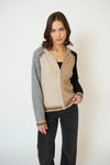 Central Park West Faye Cabled Hoodie with Whipstitch