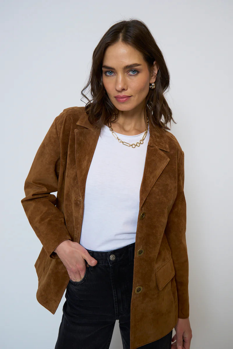 Central Park West Atlas Suede BF Blazer