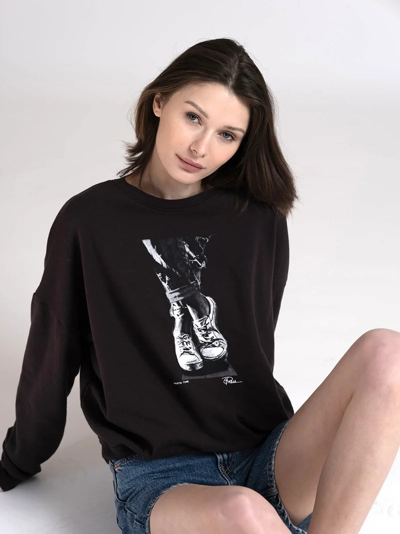 C Press Wastin Time Cozy Sweatshirt