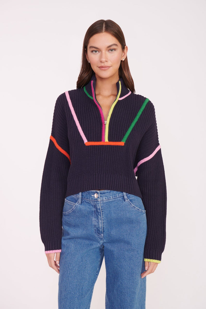 STAUD Cropped Hampton Sweater