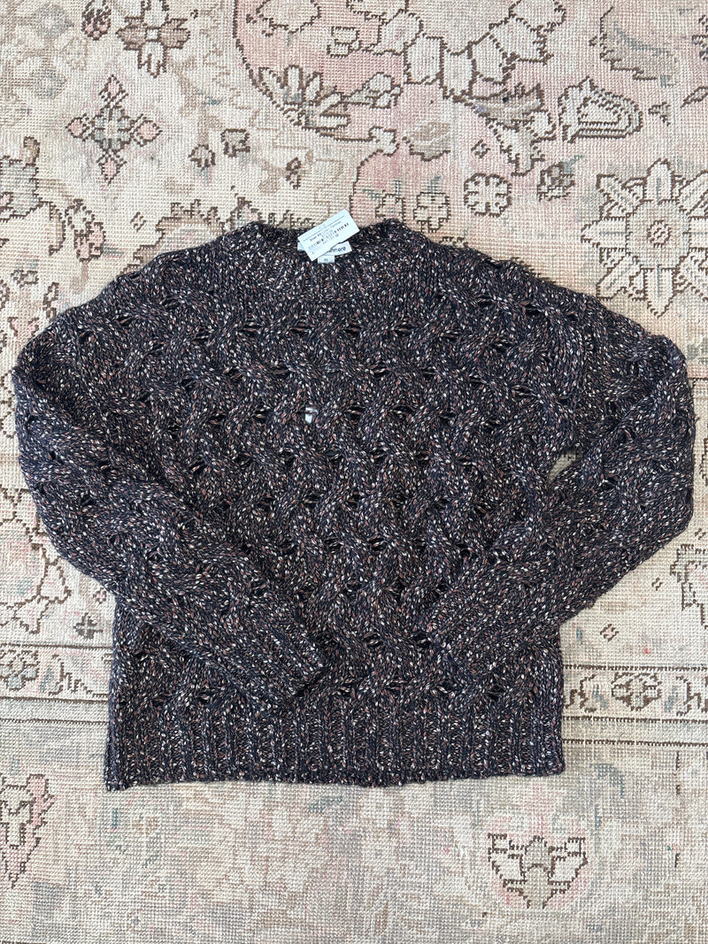 Autumn Cashmere Criss Cross Cable Crew